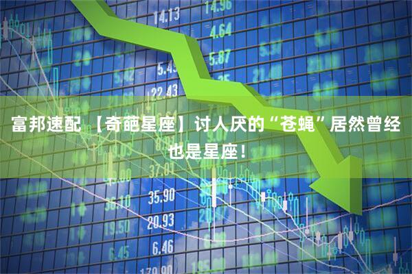 富邦速配 【奇葩星座】讨人厌的“苍蝇”居然曾经也是星座！