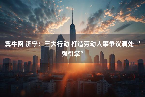 翼牛网 济宁：三大行动 打造劳动人事争议调处 “强引擎”