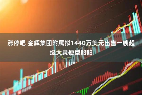 涨停吧 金辉集团附属拟1440万美元出售一艘超级大灵便型船舶
